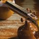 Goddess Of Indian Musical Instrument - Veena On Display.