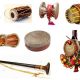 A Various Collection Of Indian Folk Music Instruments.