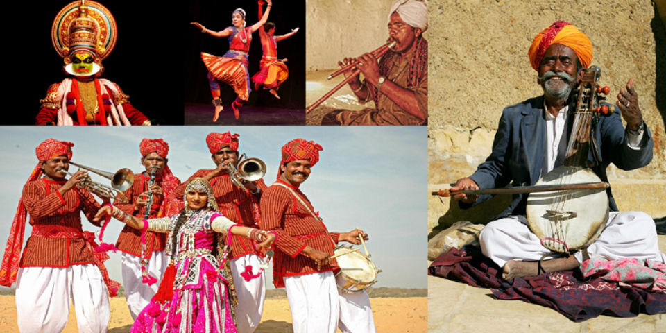 Indian Folk Musicians Ballad Concept.